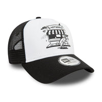 New Era Hot Dog Graphic A-Frame Trucker Cap Black - Soulsideshop