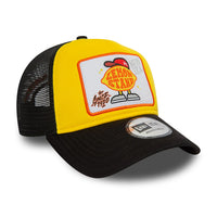 New Era Lemon Stand Patch A-Frame Trucker Cap Yellow - Soulsideshop