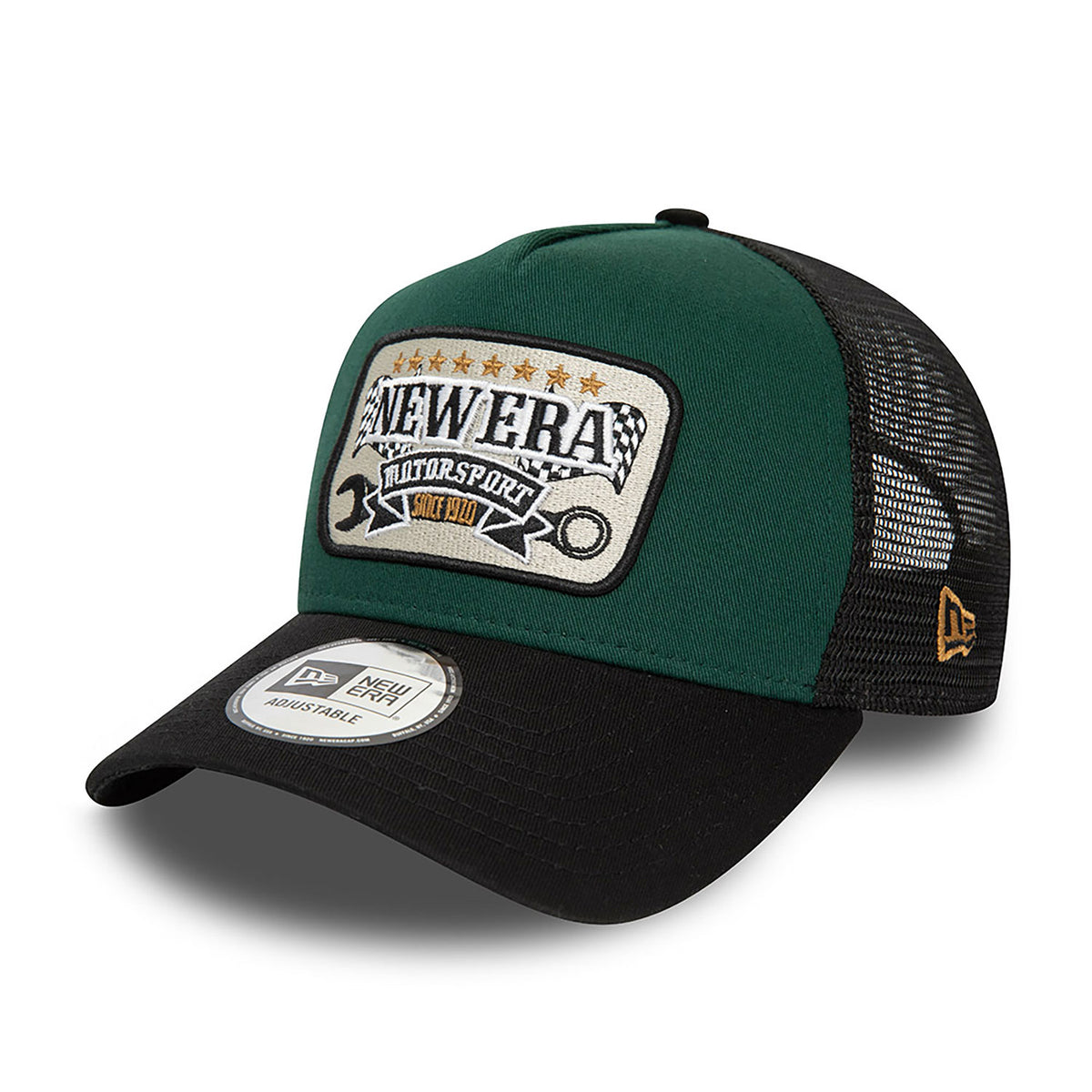 New Era Patch E-Frame Trucker Cap Green