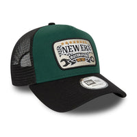 New Era Patch E-Frame Trucker Cap Green