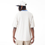New Era Pinstripe Oversized T-Shirt Beige