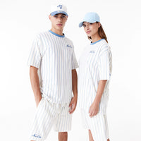 New Era Pinstripe Oversized T-Shirt White - Soulsideshop