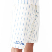 New Era Pinstripe Bright White Shorts - Soulsideshop