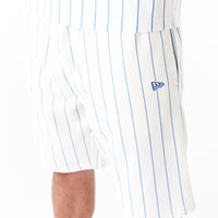 New Era Pinstripe Bright White Shorts - Soulsideshop