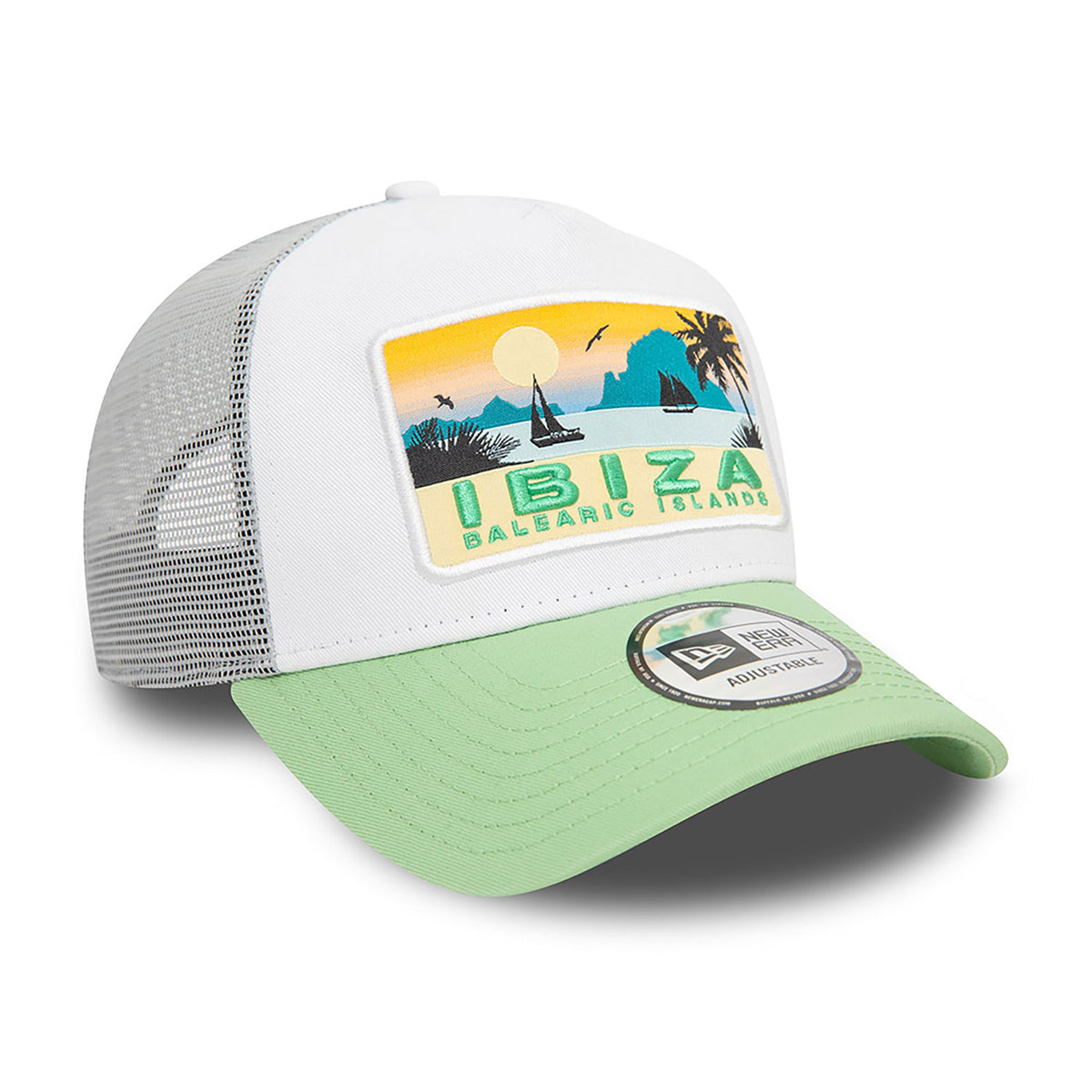 New Era New Era Summer Ibiza A-Frame Trucker Cap White - Soulsideshop