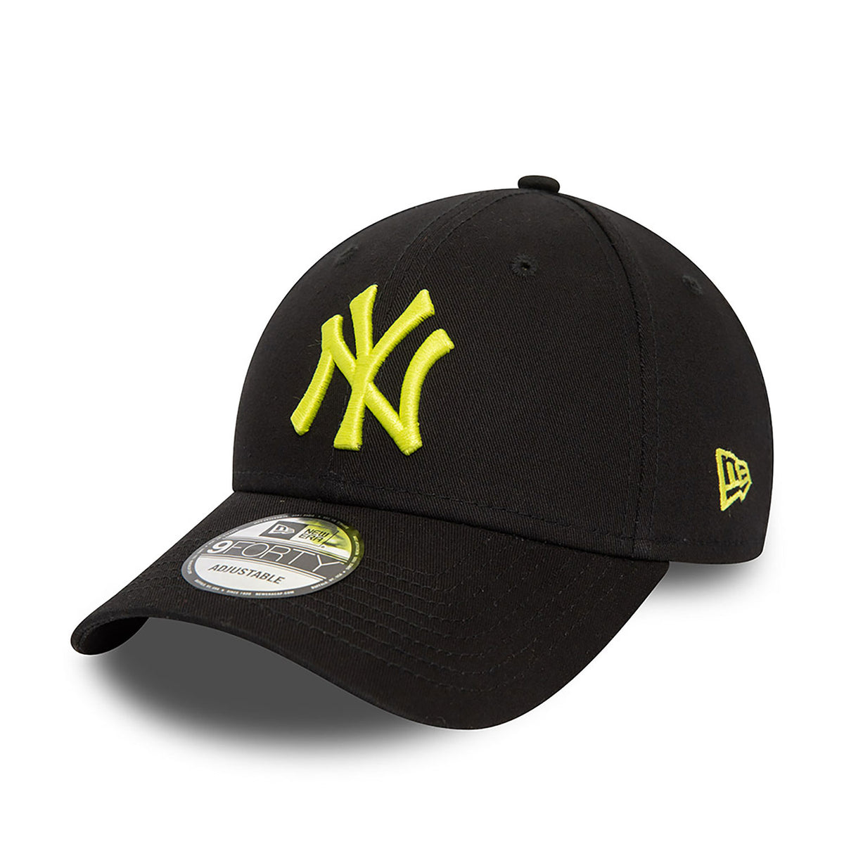 New Era New York Yankees League Essential 9FORTY Verstellbare Cap Black/Yellow