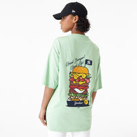 New Era New York Yankees MLB Burger Graphic Oversized T-Shirt Light Green - Soulsideshop