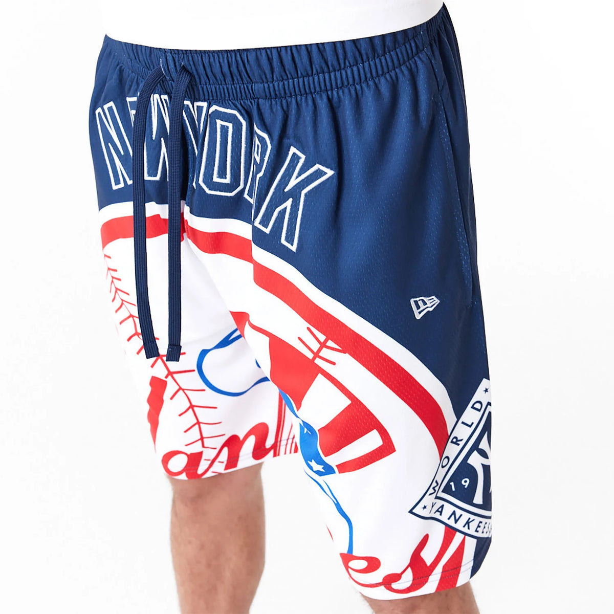 New Era New York Yankees MLB Large Logo Shorts Dark Blue - Soulsideshop