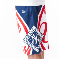 New Era New York Yankees MLB Large Logo Shorts Dark Blue - Soulsideshop