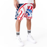 New Era New York Yankees MLB Large Logo Shorts Dark Blue - Soulsideshop