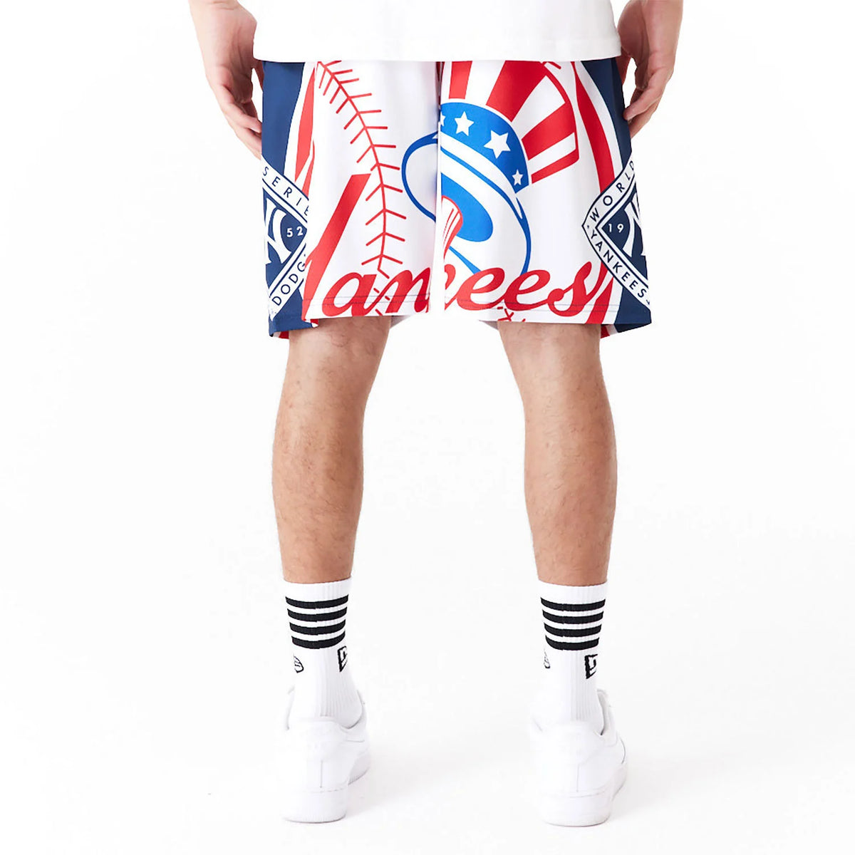 New Era New York Yankees MLB Large Logo Shorts Dark Blue Soulsideshop