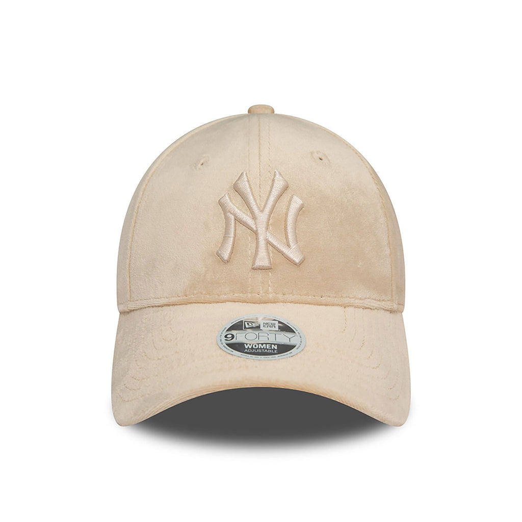 New Era New York Yankees Velours Damen Cap Beige - Soulsideshop