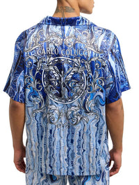 Carlo Colucci Oversize Hemd -Fusion- Blue