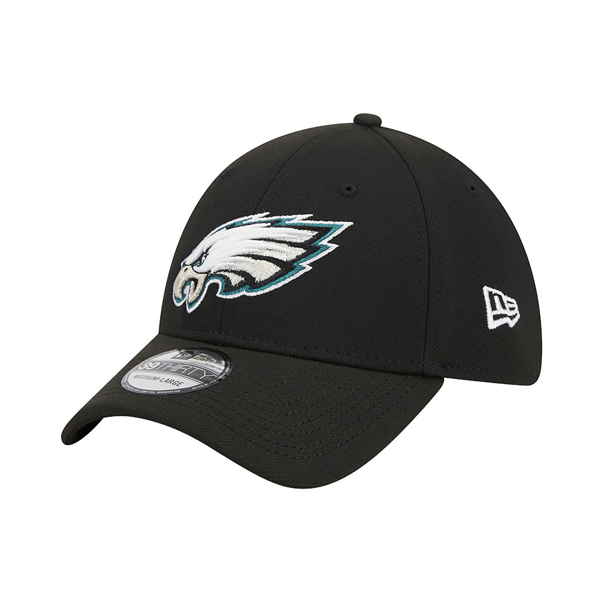 New Era Philadelphia Eagles NFL Team Logo 39THIRTY Stretch Fit Cap Black - Soulsideshop