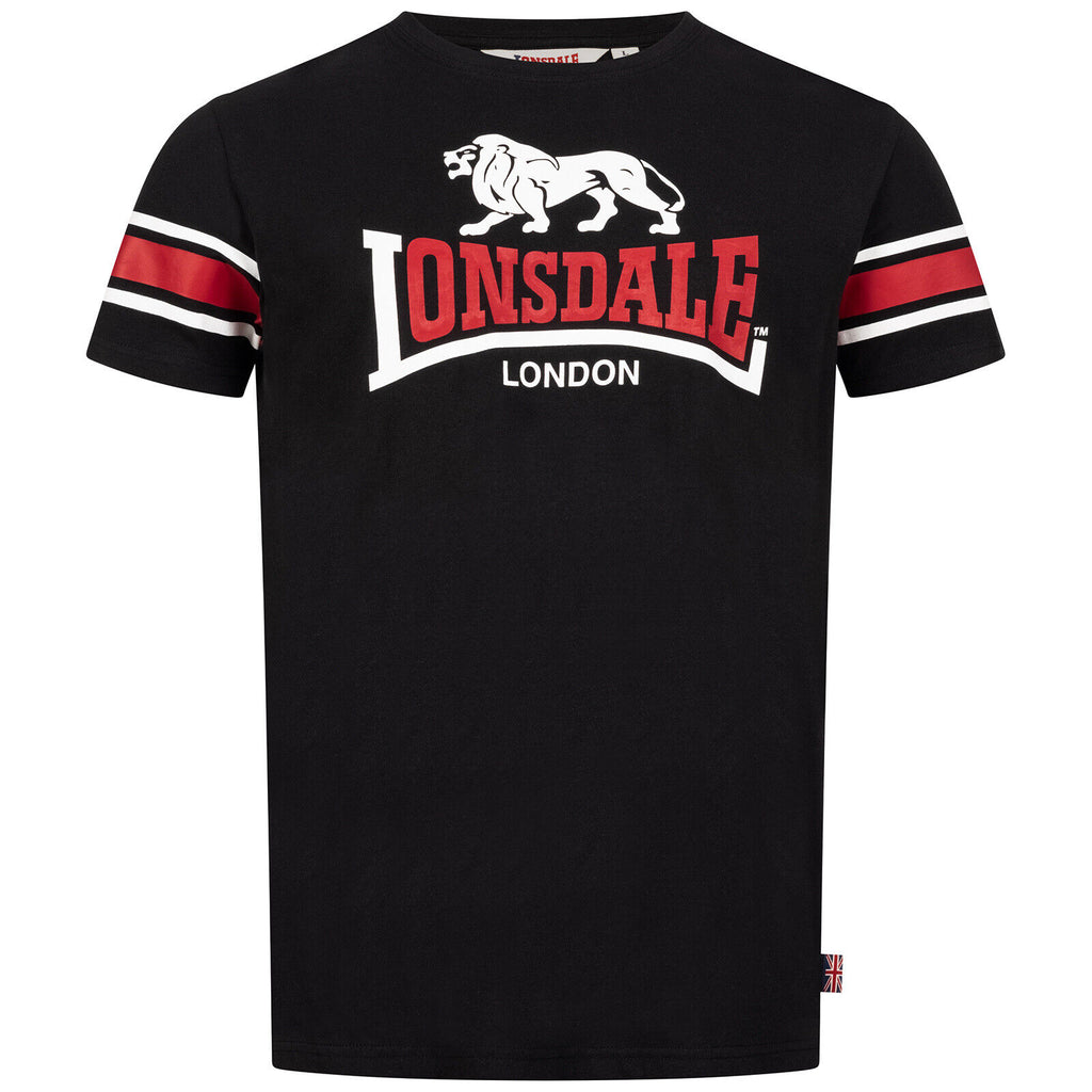 Lonsdale Hempriggs T-Shirt Black Red White - Soulsideshop
