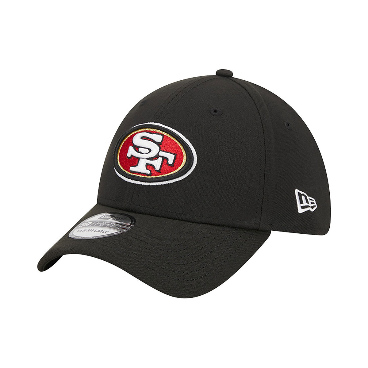 New Era San Francisco 49ers NFL Team Logo 39THIRTY Stretch Fit Cap Black - Soulsideshop