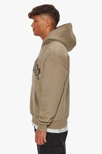 Dropsize Heavy Frontlogo Hoodie Weathered Teak Chocolate