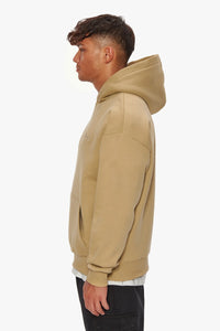 Dropsize Heavy Oversize Embo Hoodie Light Brown