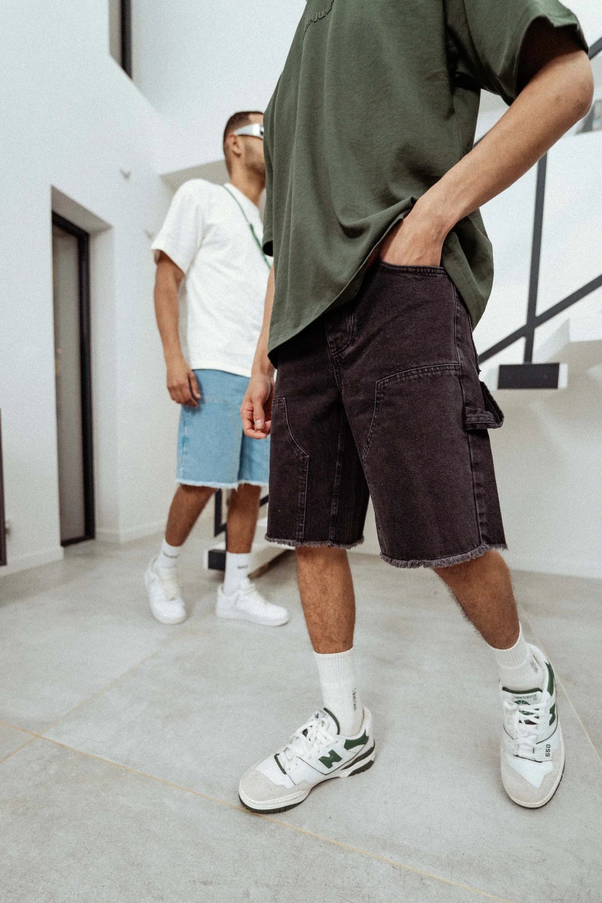 Sixth June Worker Jeans Shorts Black - Soulsideshop