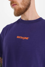 Sixth June Central Logo T-shirt Dark Purple