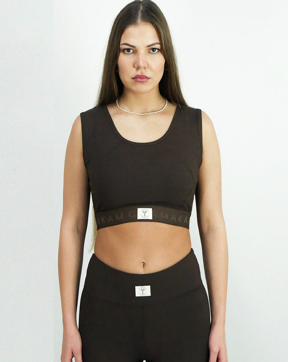 Chamakam Organic Sport Bra Emperdador Braun