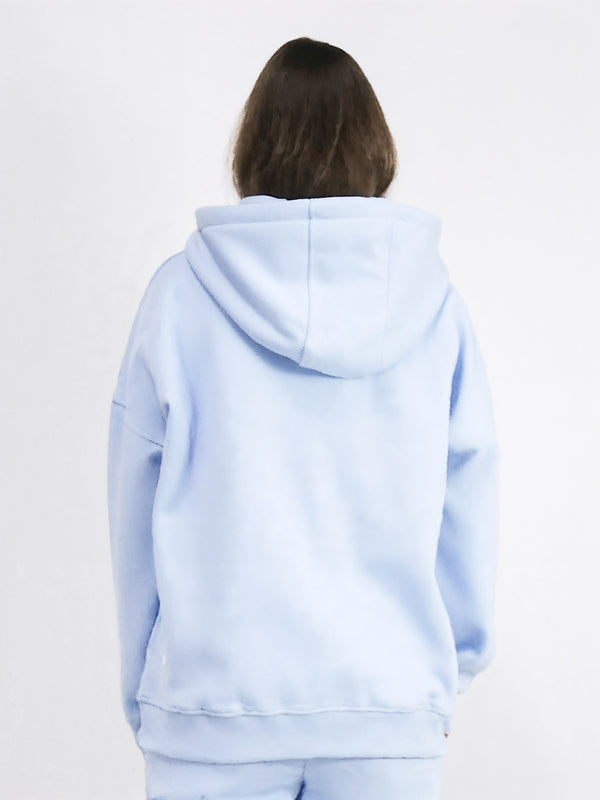 Soulside Frauen Oversized Hoodie - Heavy Basic Soul - Babyblau - Soulsideshop