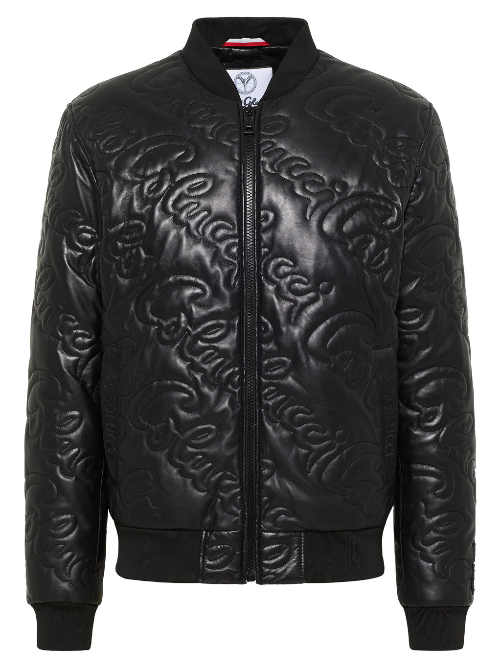 Carlo Colucci Wattierte Lederblouson Black