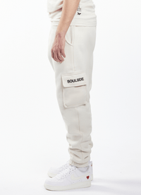 Soulside Herren Cargo Jogginghose - Basic Cargo Soul - Coconnut Milk