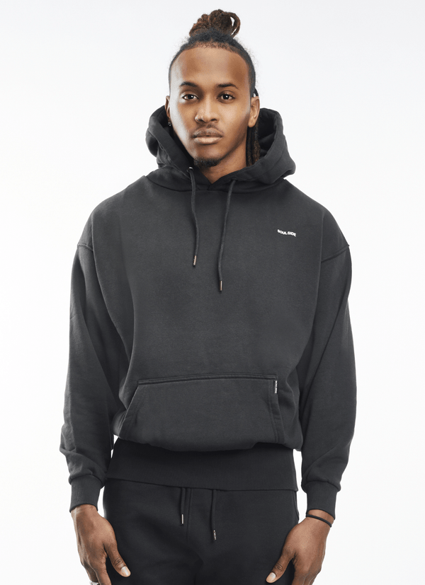 Soulside Männer Oversized Hoodie - Heavy Basic Soul - Washed Black