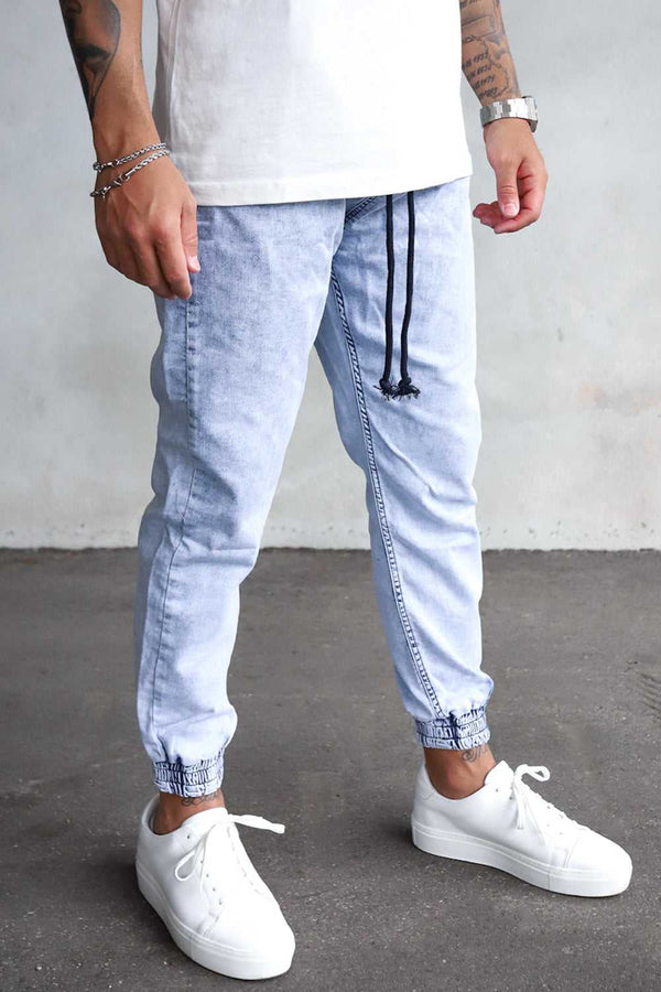 2Y Jogger Denim Jeans Pants Light Blue