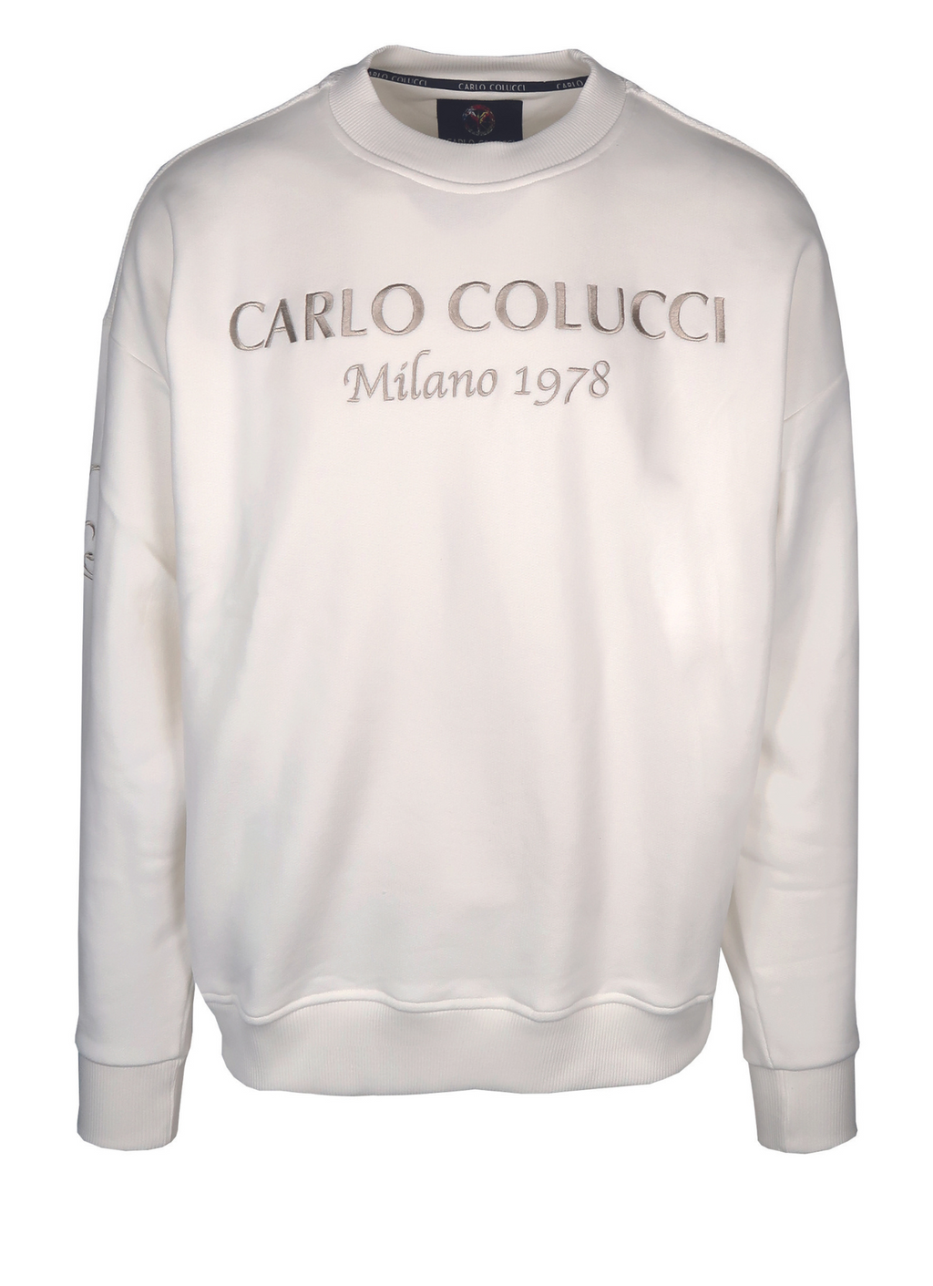 Carlo Colucci Basic Sweatshirt Unicolor White
