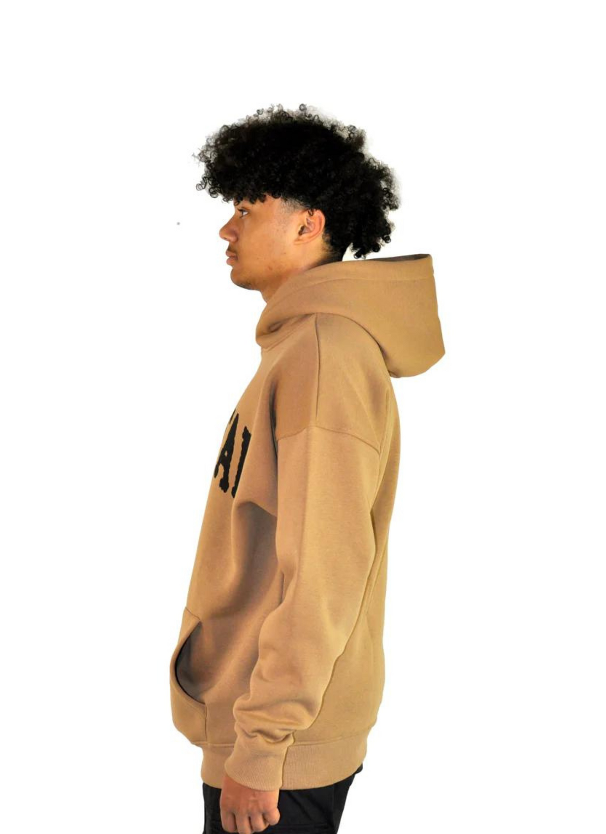 Hoodstar Oversize Big Logo Hoodie Camel