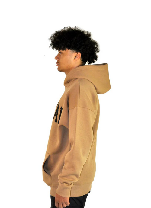 Hoodstar Oversize Big Logo Hoodie Camel