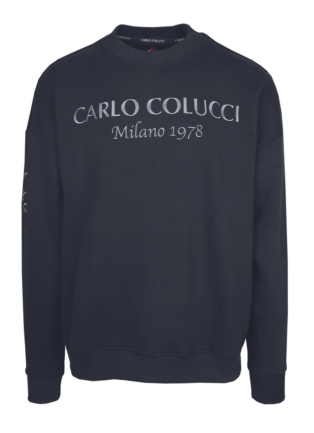 Carlo Colucci Basic Sweatshirt Unicolor Black