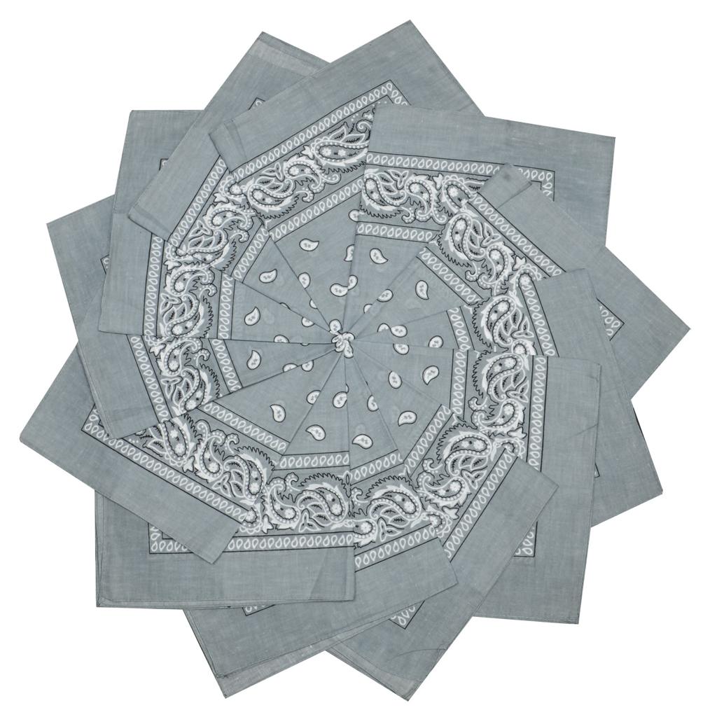 HoodBoyz Bandana Paisly Grey