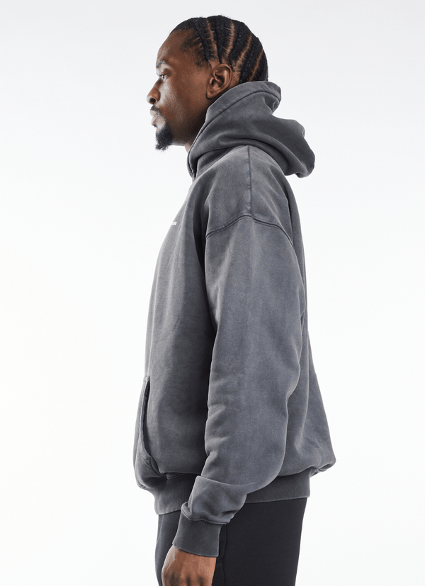 Soulside Männer Oversized Hoodie - Heavy Basic Soul - Washed Grey