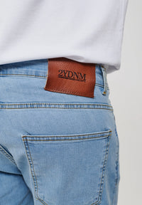 2Y Distressed Straight Fit Jeans Blue