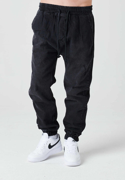 2Y Distressed Balloon Fit Denim Jeans Black