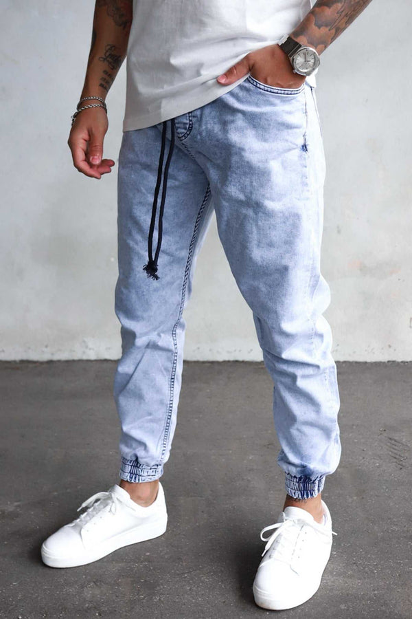 2Y Jogger Denim Jeans Pants Light Blue
