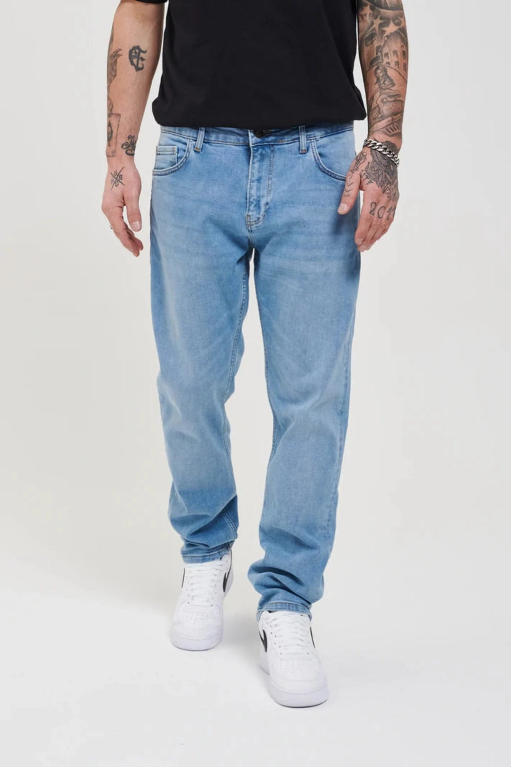 2Y Basic Straight Fit Denim Jeans Blue