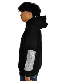 HoodBoyz Oversize Paisly Hoodie Black