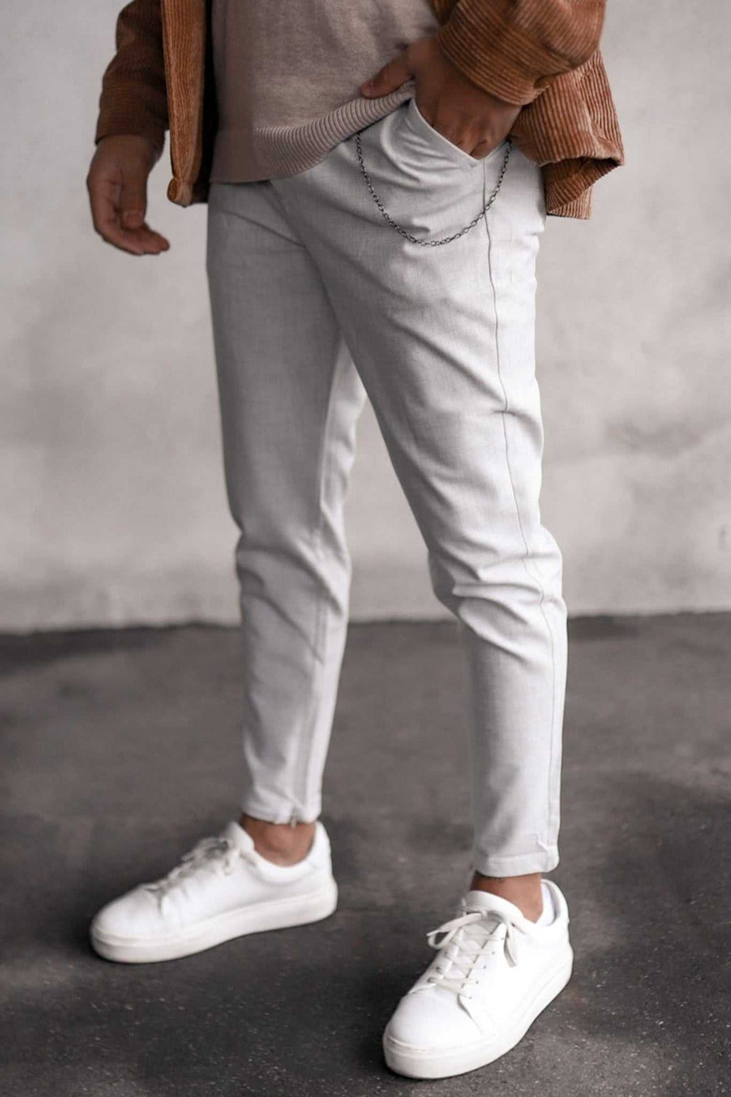 2Y Basic Pants Light Grey Melange
