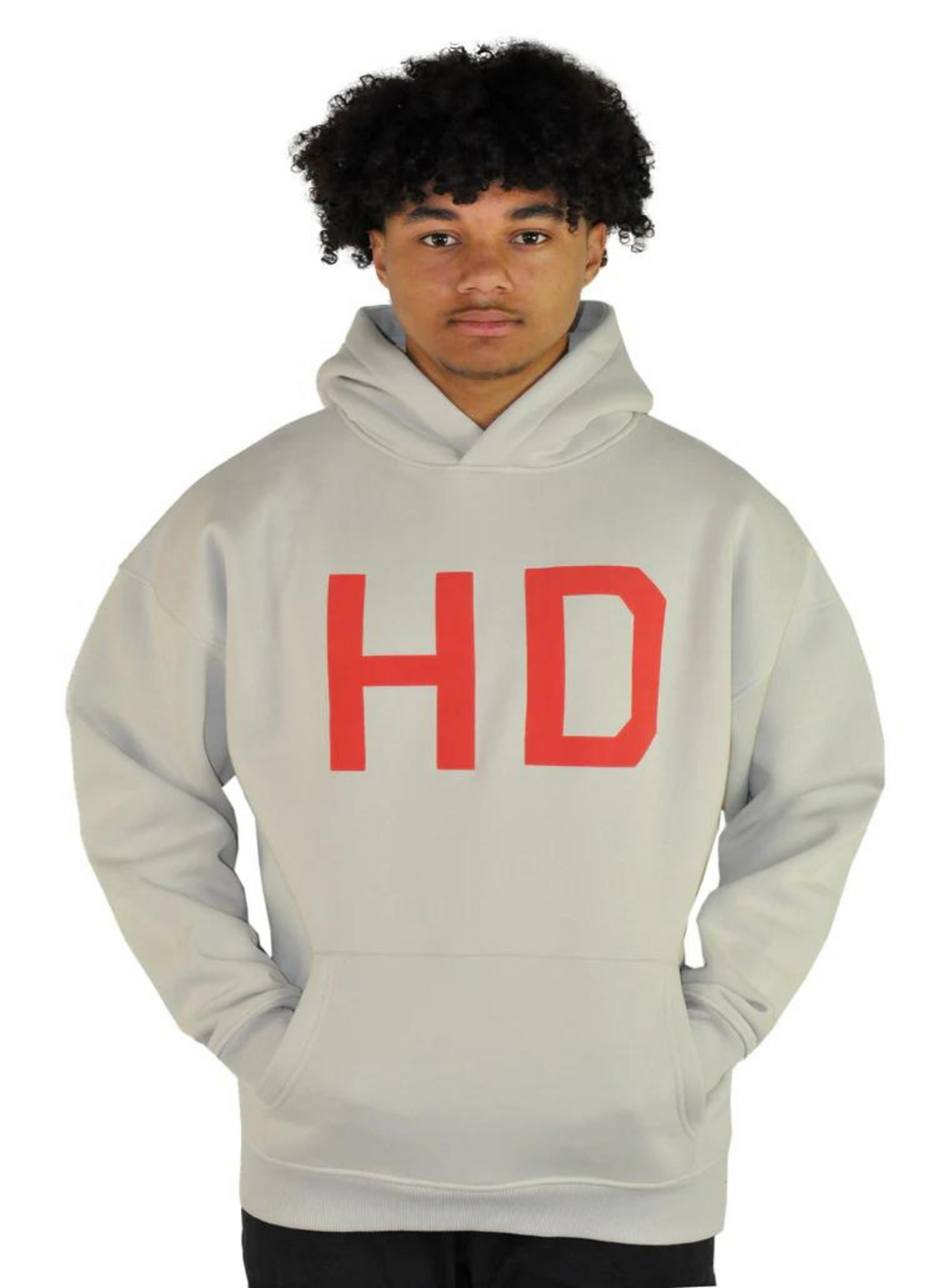 Hoodstar Oversize HD Logo Hoodie Light Grey
