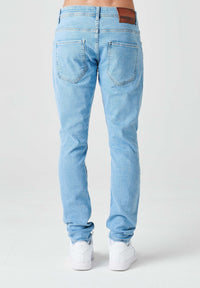 2Y Destroyed Slim Fit Denim Jeans Light Blue