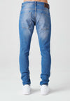 2Y Cropped Straight Fit Denim Jeans Mid Blue