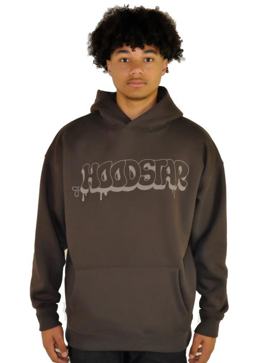 Hoodstar Oversize Slime Logo Hoodie Brown