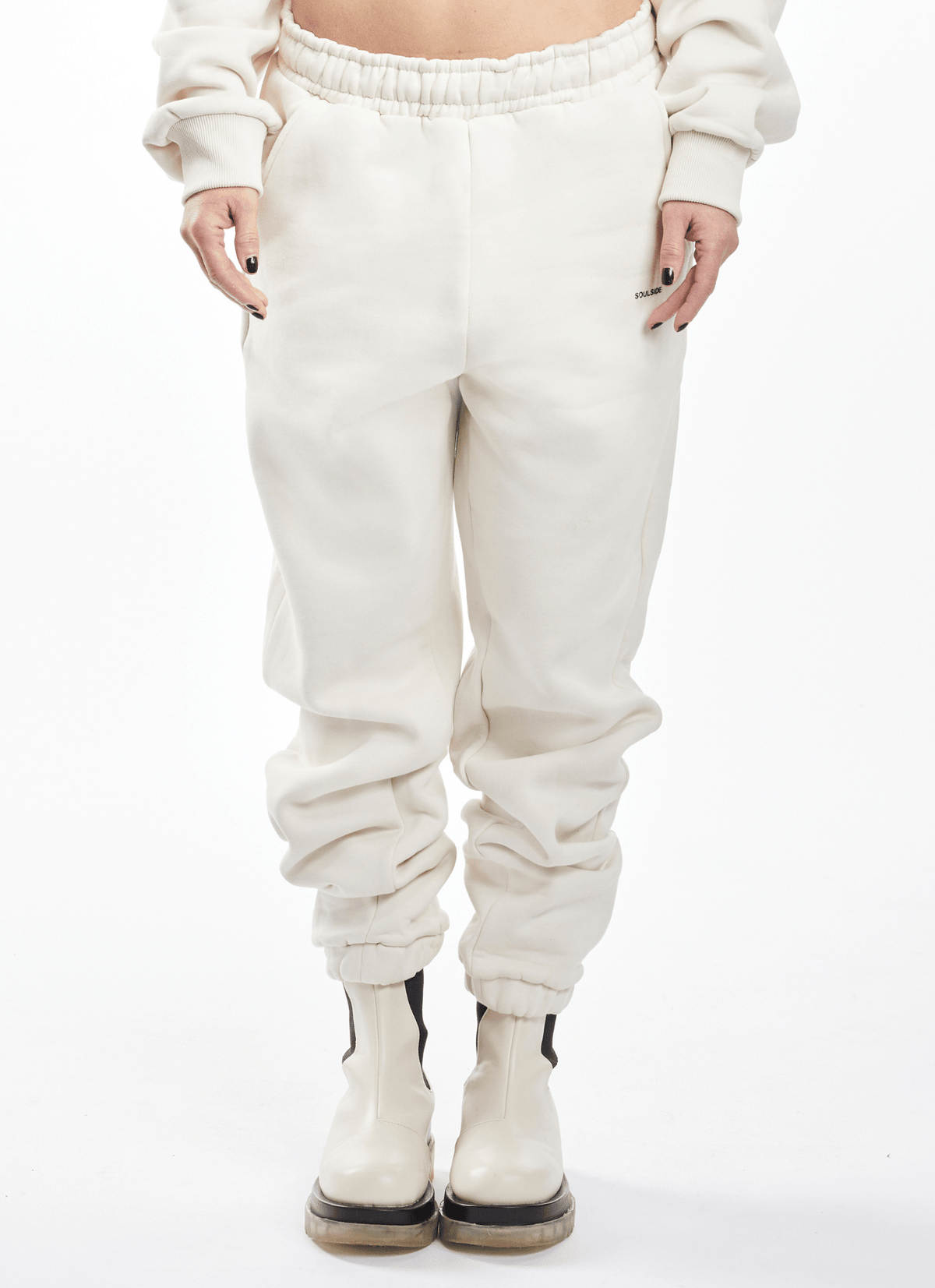 Soulside Frauen Baggy Sweatpants - Basic Soul - Coconut Milk