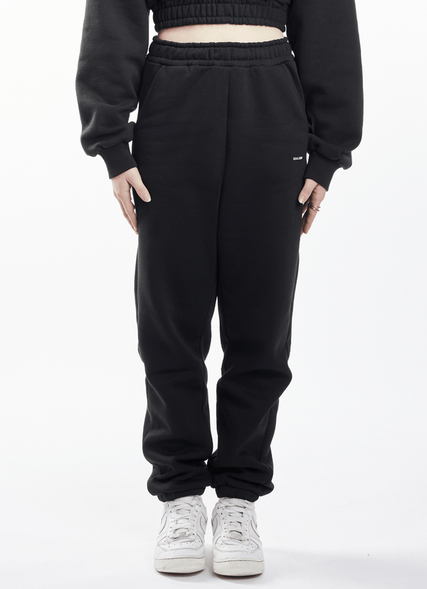 Soulside Frauen Baggy Sweatpants - Basic Soul - Washed Black