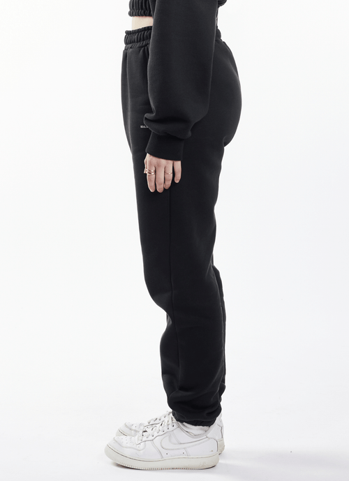 Soulside Frauen Baggy Sweatpants - Basic Soul - Washed Black