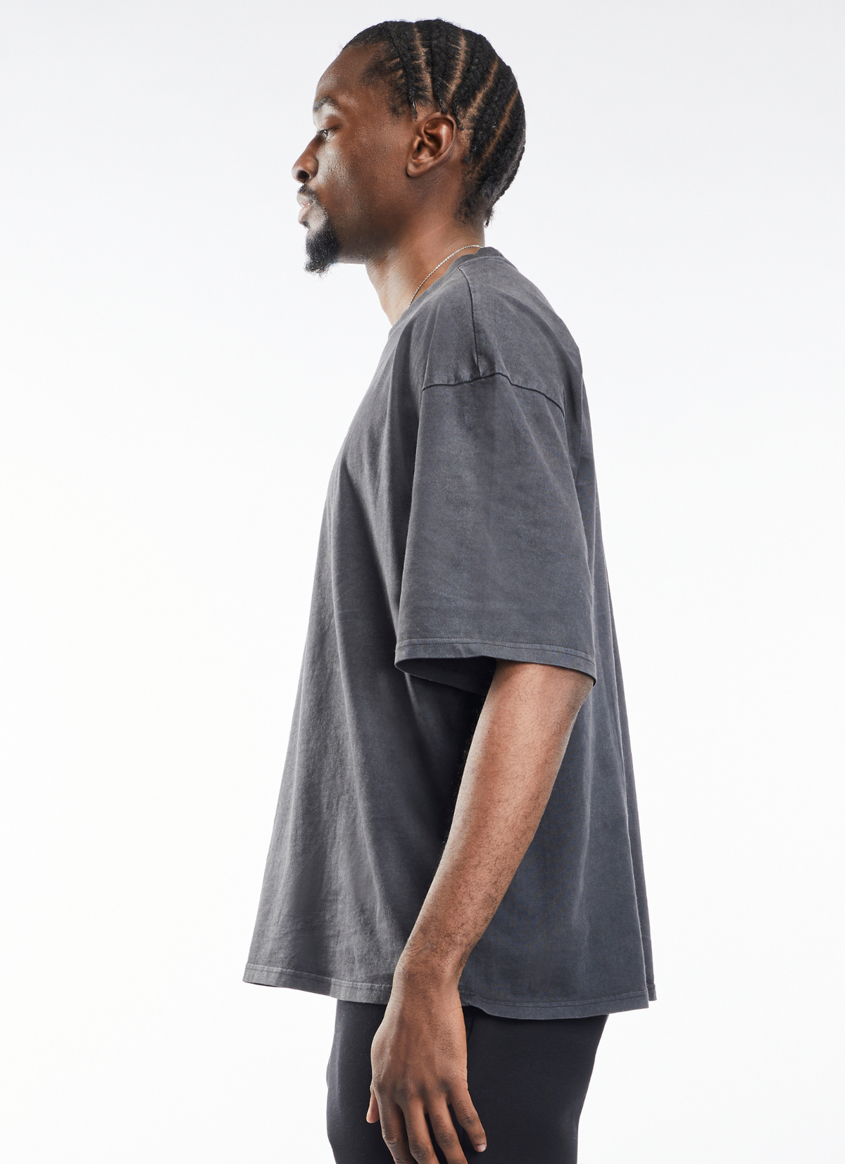 Soulside Männer Oversized T-Shirt - Heavy Basic Soul - Grey Washed